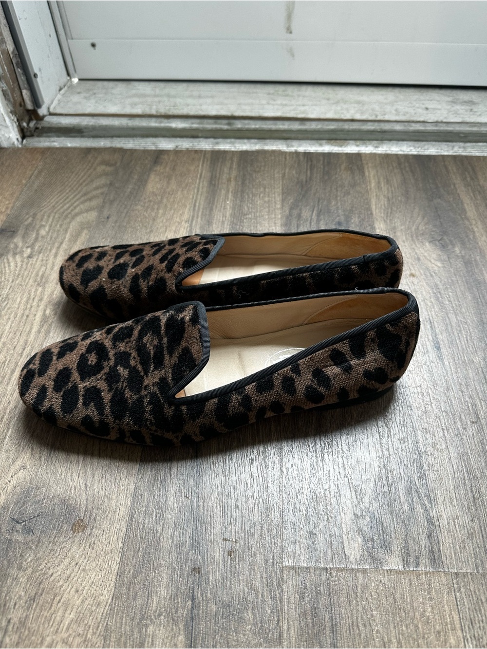 Stubbs & Wootton Leopard Print Slip-On Loafers - Picture 2 of 4